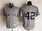 New York Yankees #42 Mariano Rivera Gray 2016 Flexbase Collection Stitched Baseball Jersey,baseball caps,new era cap wholesale,wholesale hats